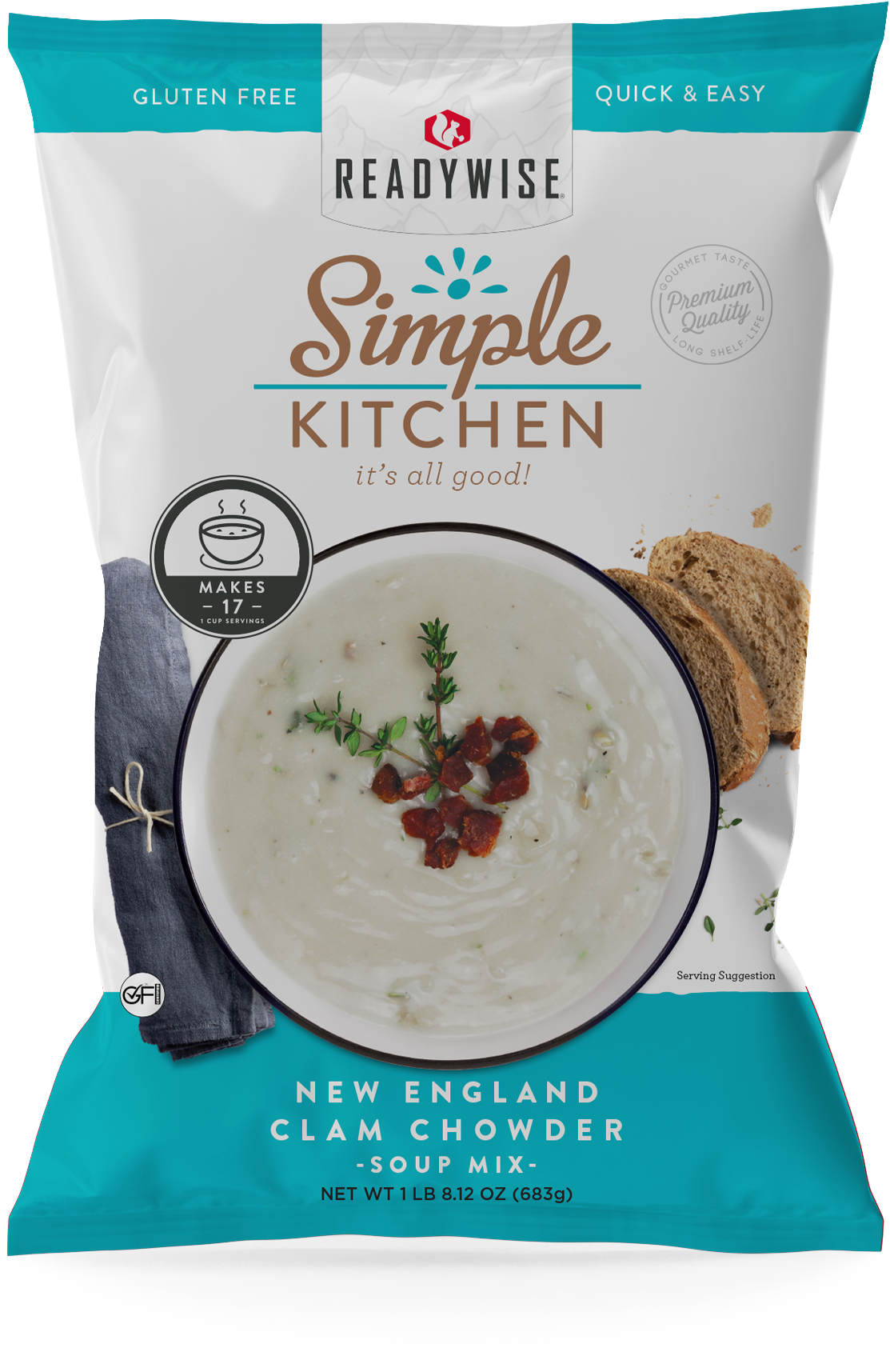New England Clam Chowder Starter Soup Mix - 17 Servings