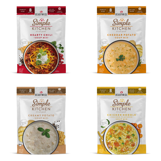 Simple Kitchen Soup Favorites Variety Pack (4 count, 8-Servings per Pouch)