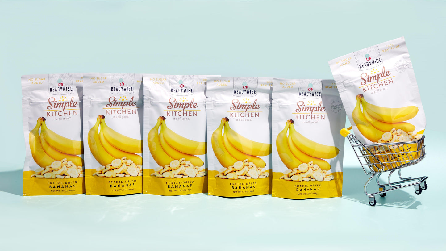Freeze-Dried Bananas - 6 Pack - Simple Kitchen Foods