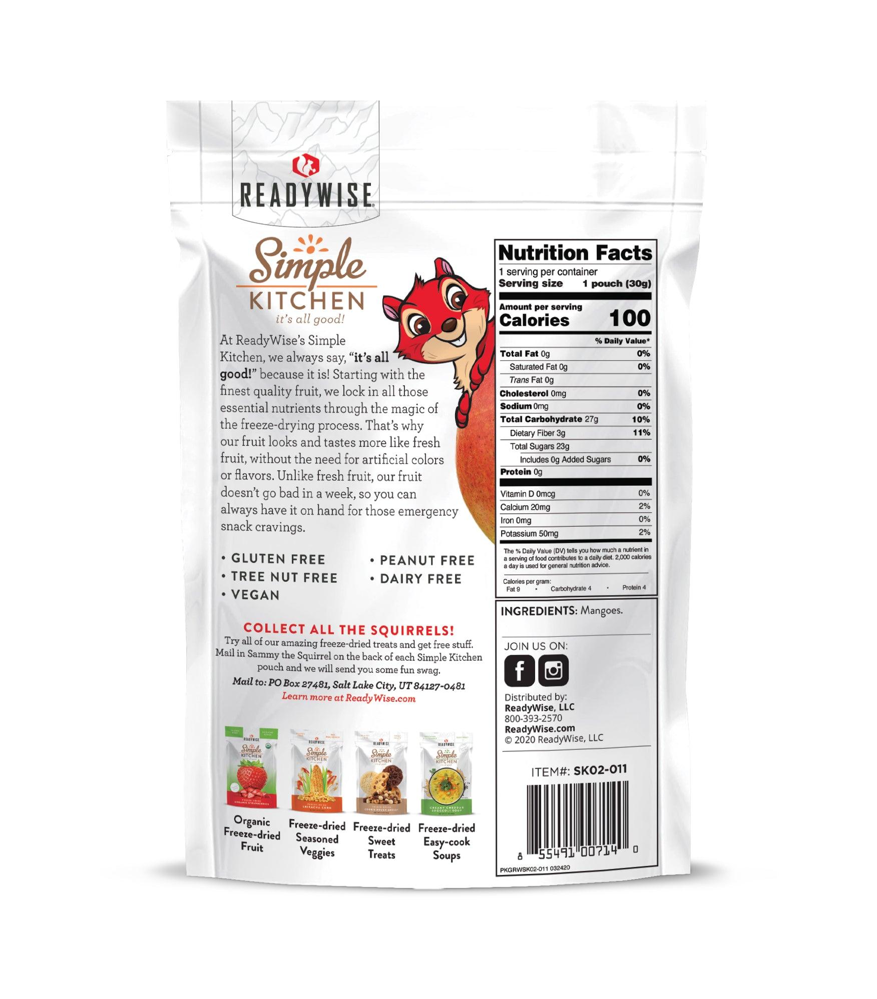 Freeze-Dried Mangoes - 6 Pack - Simple Kitchen Foods