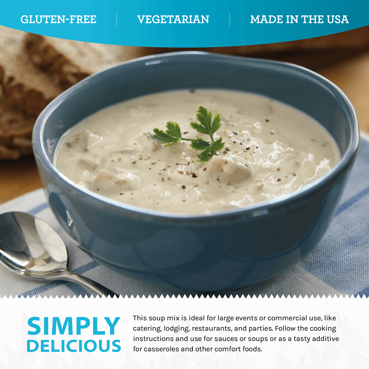 Clam Chowder Starter Soup Mix - 17 Servings per Pouch - Simple Kitchen Foods